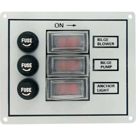 Elektrisches Bedienfeld euromarine indoor electrical panel 3 Positionen weiß