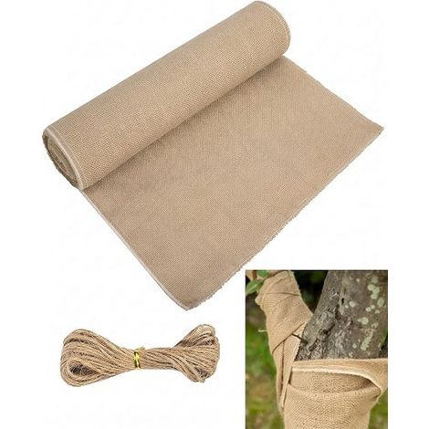 Voile Hivernage Arbre, Toile de Jute 25 x 3 m, Housse Protection Plante Extérieure Respirante, Anti-Gel et Perméable pour Préserver la Santé des Jardins (1/5)