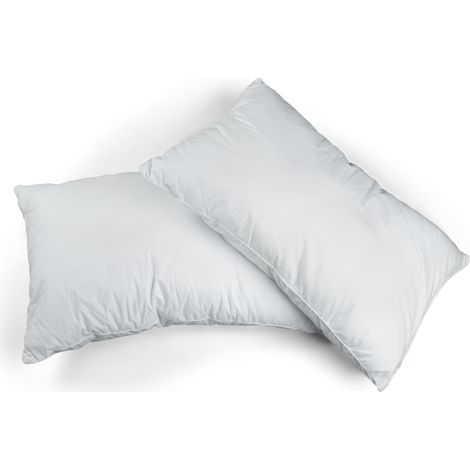 Oreiller moelleux 50x70 cm – Garnissage 100% polyester fibre creuse siliconée – Toucher ultra-doux – Lot de 2
