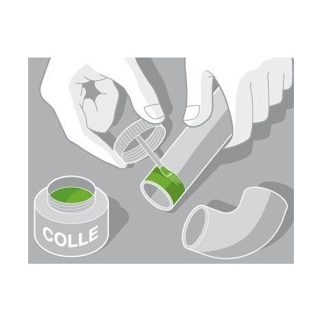 Lot de 3 tube de colle PVC pour conduit d'aspiration centralisée - 11070241 ALDES - 11070241 (1/2)