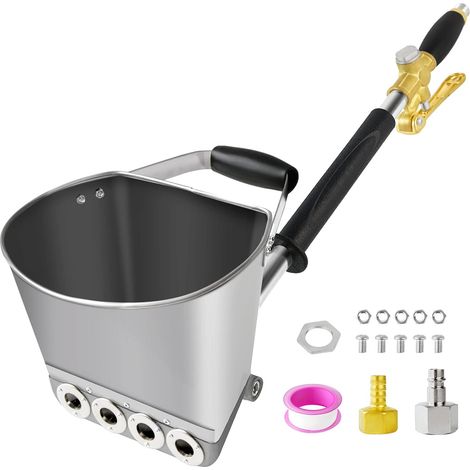 Mörtelpistole, Mörtelspritzgerät, Putzspritzpistole, 4-Liter-Sandstrahlpistole. Geeignet für grob- und feinkörnigen Zement, Gips und Betonbeschichtungen. (1/5)
