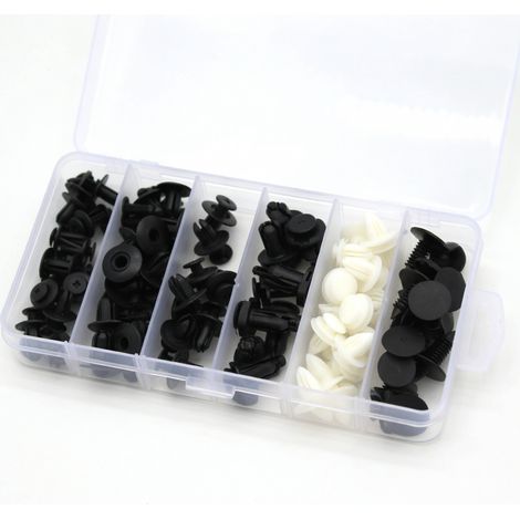 Caja de 100 clips de guarnecido para coche para puertas y parachoques (1/5)