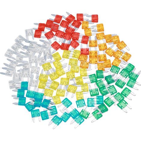 Kit di 120 mini fusibili a lama per auto e camion (5A, 10A, 15A, 20A, 25A, 30A). (1/5)