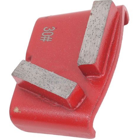 Juego de 3 discos de diamante trapezoidales rojos con 2 dientes, grano 30.