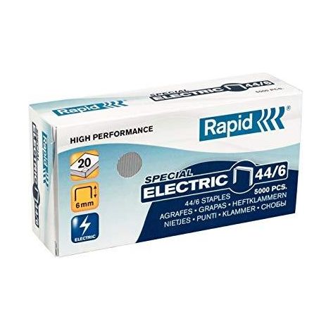 Rapid® - Grapas eléctricas 44/6 galvanizadas (5000 unidades)