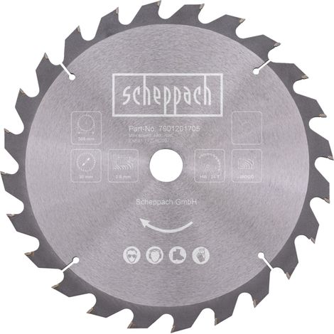 Scheppach Lame de scie circulaire HW - Ø 305 mm - 24 dents - Alésage 30 mm - Pour bois de construction, panneaux agglomérés et panneaux OSB