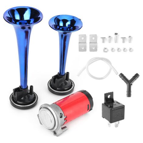 SUNXURY Klaxon à air 12 V 178 dB double trompette avec compresseur d'air pour voiture, moto, bateau, camion (1/5)