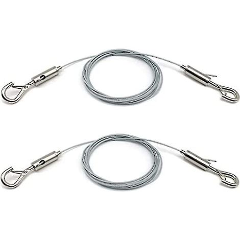 Verstellbares Bilderaufhängekabel, robuste Halterungen – 2er-Pack, 2 m x 1,5 mm, Edelstahl – AquaForge (1/5)
