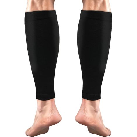 Mangas de compresión para pantorrillas, mangas deportivas para pantorrillas, mangas de compresión para calambres en las piernas, calcetines de compresión para deportes como correr, trotar, andar en bi (1/5)