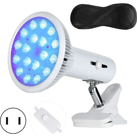 Lampe de luminothérapie bleue portable pour acné, traitement de la jaunisse du nourrisson, appareil LED 110‑240V prise US