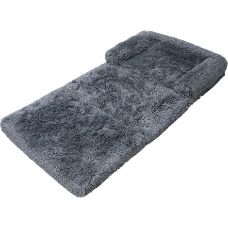 Soft, Non-Slip Sleeping Rug with Raised Edge for Living Room, Dark Grey, L 75 x 150 x 10 cm (1/5)