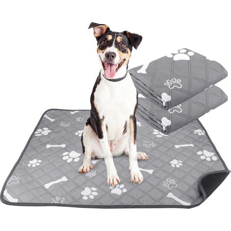 Zwei waschbare, saugfähige Hundematten pro Packung, speziell für Welpen entwickelt, wiederverwendbar, hoch saugfähig und rutschfest, geeignet für das Training von Haustieren, Stubenreinheitserziehung 
