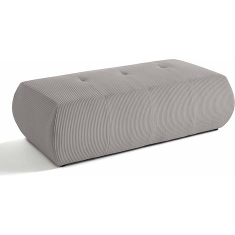 Onyx - pouf d'appoint - en velours côtelé - gris clair (1/5)