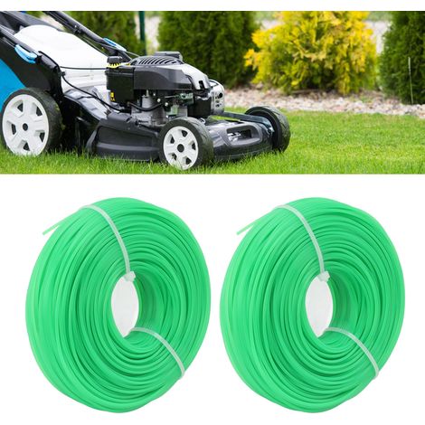 Packung mit 2 x 1,6 mm x 100 m Trimmerfäden für elektrische Gartenmäher (grün) (1/5)