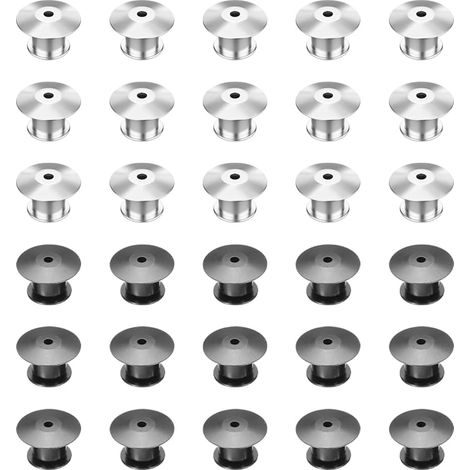 30 Pièces Attache Pins Goupilles de Verrouillage en Métal Broches Fermoirs Verrous Metal Pin Backs Goupille De Verrouillage pour Artisanat et Bijoux Broches Badges Artisanat DIY (1/5)