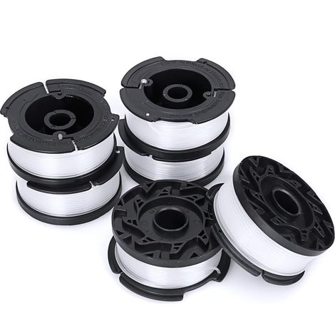 Bobine de rechange pour coupe-bordure de fil, 30 pieds 0,065 "Bobine de remplacement de ligne pour coupe-bordures Black + Decker (paquet de 6/30 pieds) (1/5)