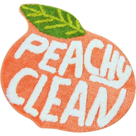 Bardusch-Tapis de bain Peach Clean en peluche corail, antidérapant, lavable – Pour chambre/enfant (1/5)