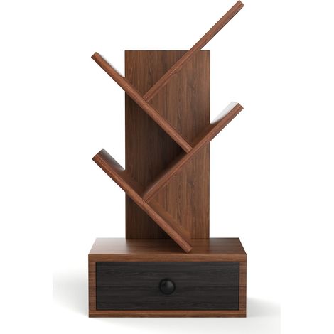 Libreria a forma di albero 30 x 17,5 x 60 cm pratica e compatta stile scandinavo legno ingegnerizzato marrone 200015035