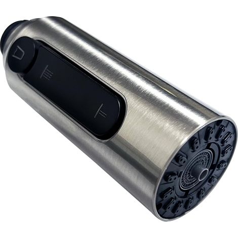 Tête de pulvérisation de rechange pour robinet de cuisine, 3 fonctions, extensible pour robinet d'évier, buse de rechange, buse de rechange, tête de robinet, aérateur, brossé (1/2)