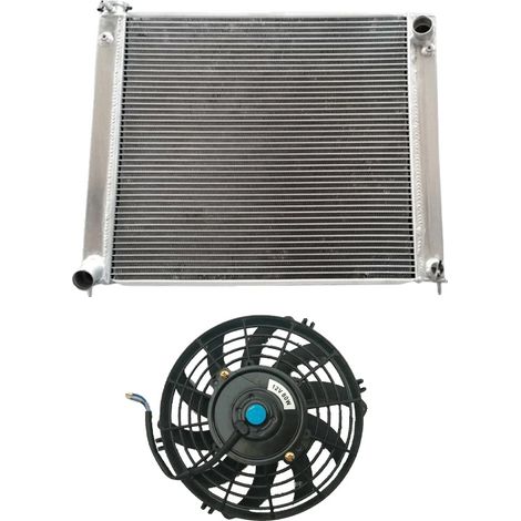 Radiateur en aluminium, taille du noyau 500mm x 455mm x 56mm, taille totale 600mm x 475mm x 70mm, taille d'entrée/sortie 35mm, bouchon de radiateur 1.1 inclus, compatibilité Nissan Fairlady 300ZX Z32 (1/5)