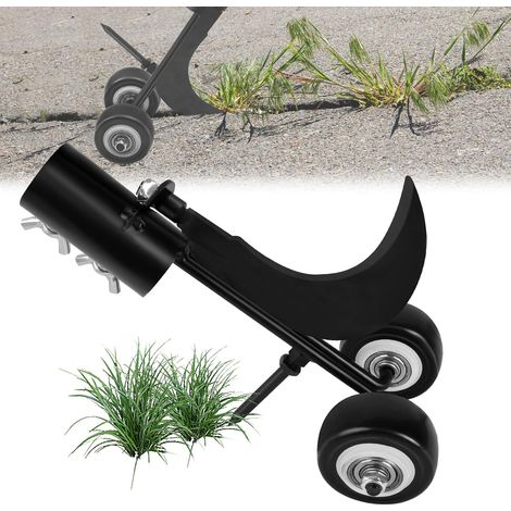 Manueller Unkrautjäter mit Rädern, 2-in-1-Unkrautschnapper, Unkrautentfernungswerkzeug, stehendes Jäten, Unkrautzieher, Unkrautjätgerät für Garten, Terrasse, Rasen