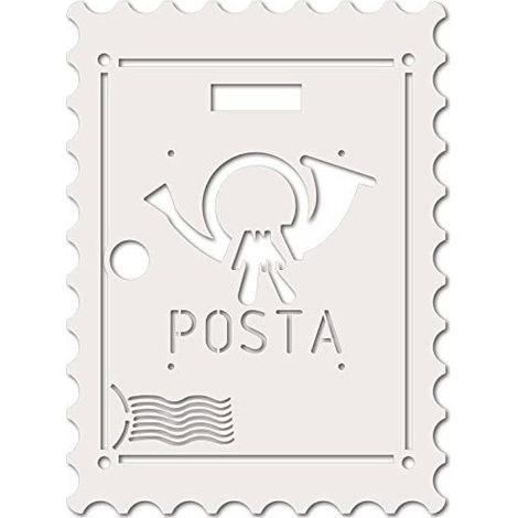 ALUBOX - FRONTALI MIA PER CASSETTE POSTAI MOD. MIA FRANCOBOLLO BIANCO