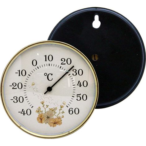 Thermomètre Mural Suspendu Précis pour Intérieur et Extérieur Compteur de Température Ambiante pour Sauna Chambre et Jardin Design Classique et Gain de Place