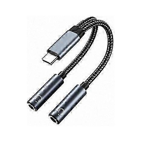 Câble adaptateur audio USB-C vers double prise jack 3,5 mm pour appareils (1/5)