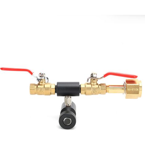 Adaptateur de remplissage de bouteille CO2 à double valve CGA320 avec valve noire pour SodaStream (1/5)
