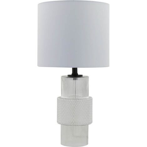 HOME DELUXE Lampada da tavolo grande in vetro YUKI - Trasparente (1/2)
