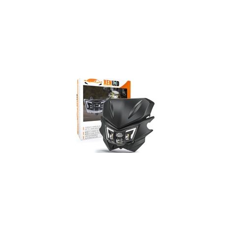 Phare à LED Kawasaki KMX KLX KLR KLE ZZR KDX / SUZUKI RMZ DRZ - canbus 48W avec bulle - XENLED - 4800Lms (1/5)