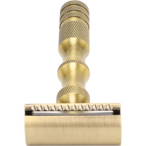 Tondeuse à barbe manuelle double lame interchangeable, anti-dérapante, outil de rasage sûr pour homme, utilisation à domicile ou en voyage (1/5)