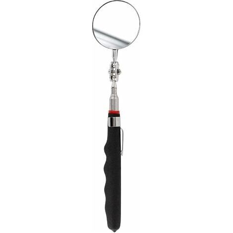 Ultra-flat telescopic mirror - Extends up to 70 cm - Double ball joint - Non-slip handle (1/4)