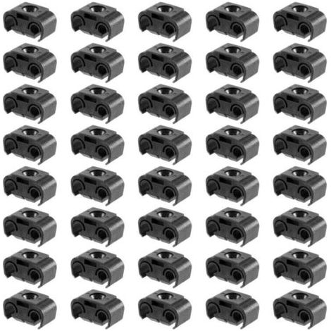 "40-teiliges Doppelkabel-Bremsschlauchbefestigungsset, 4,75 mm, schwarz, Halterung für Bremsleitung" (1/4)
