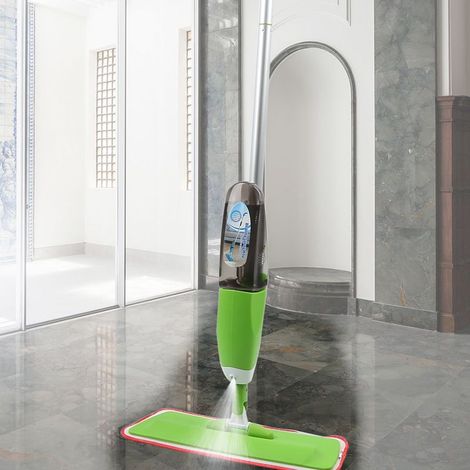 ® Balai Vapeur Bleu avec Pulvérisation Mop Spray Balai Lave Sol avec Vaporisateur Intégré vert (1/5)