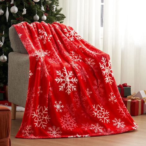 Plaid De Noël - Plaid En Microfibre - Pour Canapé Lit Camping Festival - 130 x 100 cm - 1 Pièce (1/5)