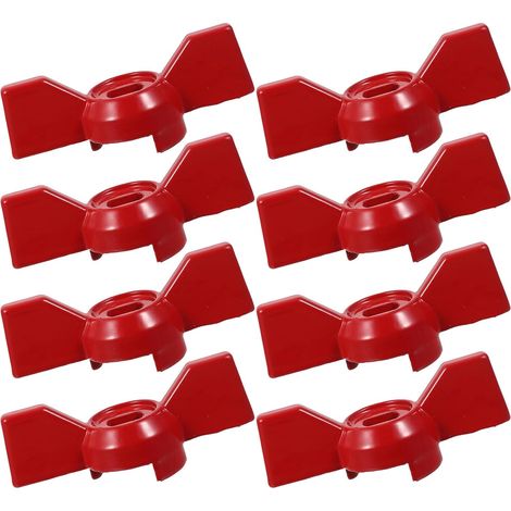 8 Pièces Levier de Vanne à Bille, Trou 8x6 Mm, Rouge (1/5)