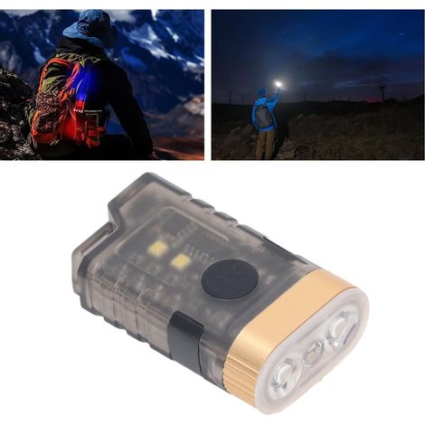 Mini-LED-Taschenlampe mit 365-nm-UV-Licht, klein und leistungsstark, USB-C-aufladbar, LED-Schlüsselanhänger-Taschenlampe, COB-Taschenlampe, Magnetfuß, Taschentaschenlampe (1/5)