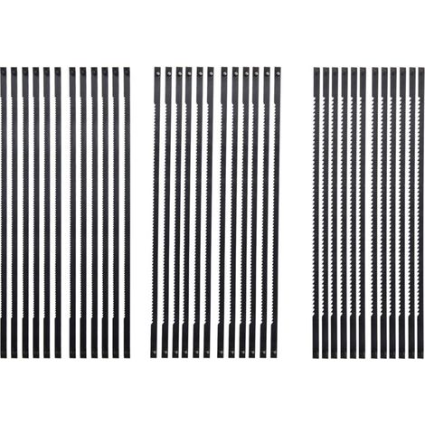 Lames De Scie À Chantourner 36 Pièces Acier 127Mm Goupille Croisée 15 18 24 Dents Coupe Fine Standard (1/4)