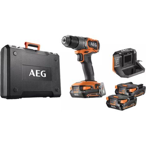 Perceuse à percussion Subcompact Brushless 18V AEG - 65 Nm - 2 Batteries 2,0Ah - Chargeur - BSB18SBL2-202C (1/5)