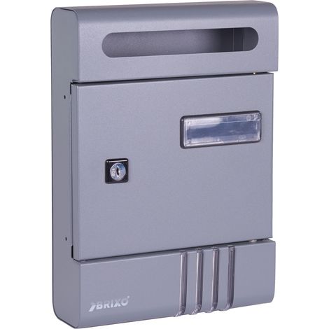 CASSETTA POSTALE BRIXO PIPPO COMPONIBILE PER INTERNO IN FERRO COLORE GRIGIO GHISA CM20 (1/5)