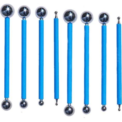 Lot de 8 bâtonnets de réparation de joints en acier pressé à double bille pour carrelage et coulis, adhésif pour coulis de sol en céramique, pour gratter les joints (1/4)