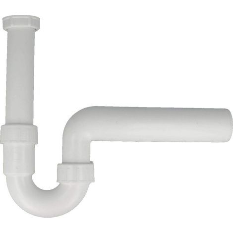 1 - Siphon - Tube - Anti-odeurs - Pour évier de cuisine - Blanc - 40x50 cm