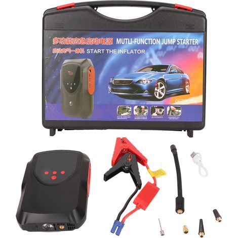 Batterie de démarrage voiture 600A crête 12000mAh, lampe LED, port USB 12V, booster batterie auto pour moteurs essence 5.0L diesel 3.0L. (1/5)