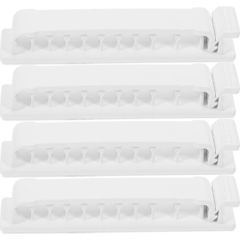 Organisateur de Câbles pour Gestion Pratique des en Plastique Blanc 4pcs Adhésif Clips à Ressort, Inclinée Chargeur et USB Bureau - (1/5)