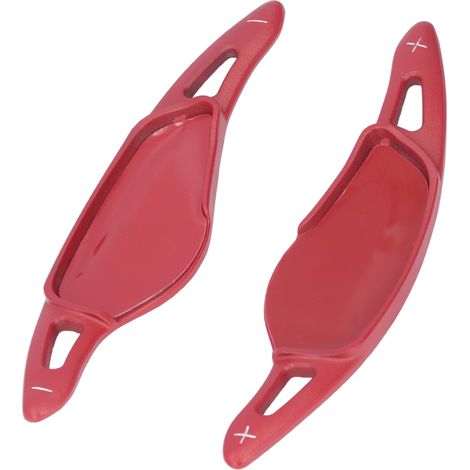 Set mit 2 roten Schaltwippen aus Aluminiumlegierung für das Lenkrad Ihres Autos. (1/5)