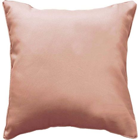 Coussin Carré Déco "Essentiel" 40x40cm Rose Poudré (1/4)