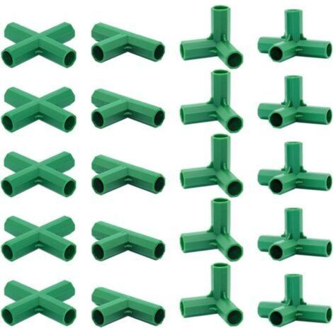 Kit De Connecteurs Pour Serre - 20 Pièces - Diamètre 11 Mm - 4 Types De Cadres - Pour Tubes En Plastique - Jardin Et Serre (1/5)