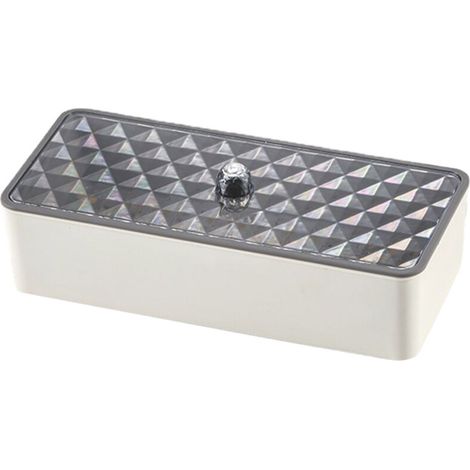 Boîte de Rangement pour Ustensiles de Cuisine avec Compartiments Étanches et Poussière Blanche (1/5)