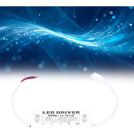 Driver LED à courant constant 300 mA, entrée AC85-265 V, sortie 36-60 V CC, connecteur de driver d'alimentation, transformateur pour lampe LED. (1/5)